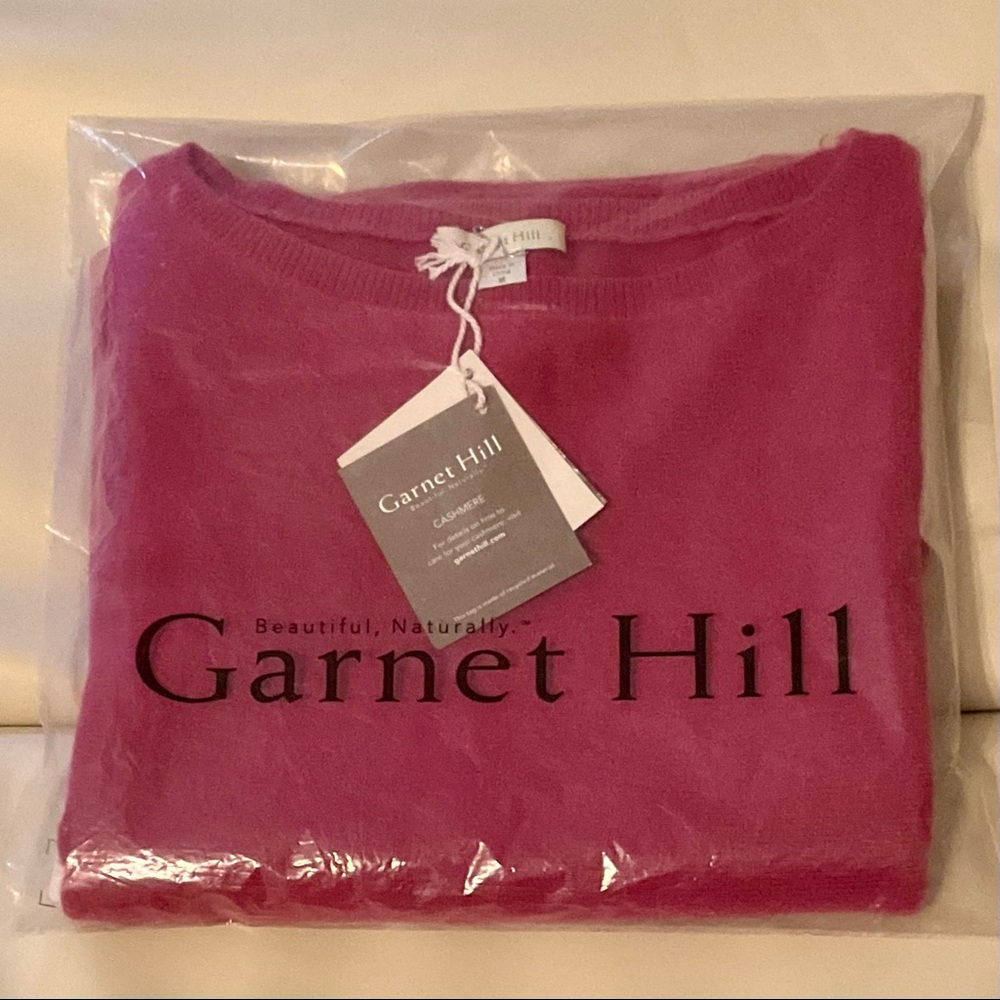 Garnet Hill Oversized Rose Cashmere Sweater, EUC, 3/4 Sleeves Freshly Drycleaned